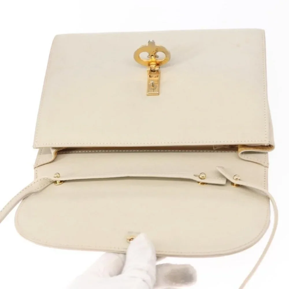 Authentic CELINE Shoulder Bag Leather Ivory Gold - Picture 16 of 16